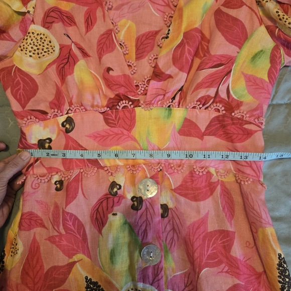 FARM Rio Pink and Yellow Midi Dress - Picture 11 of 13